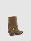 Botas com Fecho em Taupe